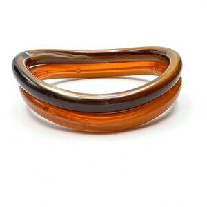 Making Waves — Vintage Lucite Bangle Pair — Size 7 1/2  – GUC